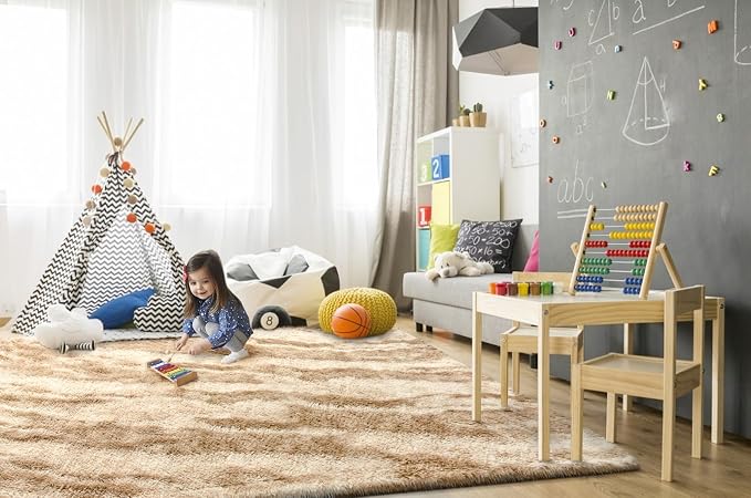 TWINNIS Super Soft Shaggy Rugs Fluffy Carpets, 4x5.9 Feet, Indoor Modern Plush - Image 4