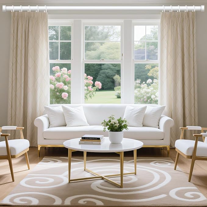VOIIY White Curtain Rods for Windows 28 to 48 Inch, Size:30''-60'' - Image 8