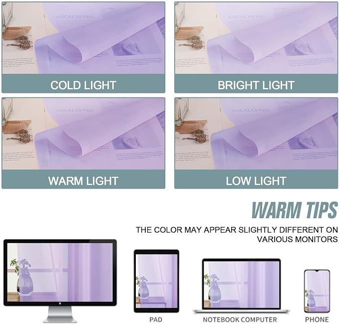 Window Sheer Curtains 45 Inches Length, Voile Short Curtains - Image 6
