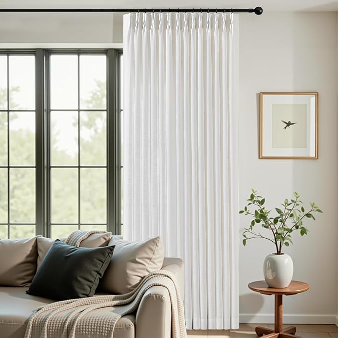 Snow White Pinch Pleated Curtains 96 inches long - Image 6