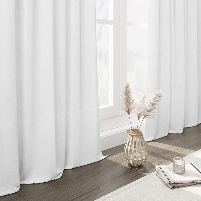 Nanspring 48 Inch Linen Curtains, 2 Panels - Image 5
