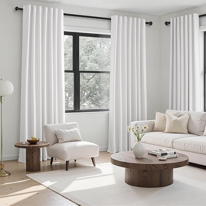 102 inch blackout curtains for Sliding door 2 Panels 100% Blackout Linen - Image 5