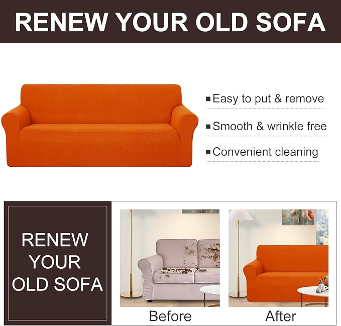 U-NICE HOME Stretch Couch Cover Sofa Cover Sofa Slipcover Furniture Protector - Image 4