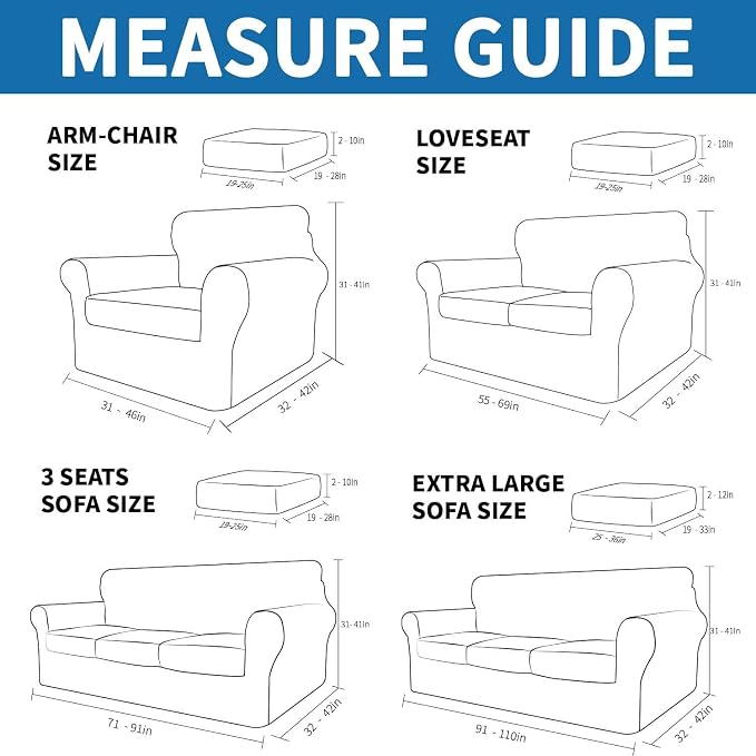 XINEAGE New 3 Pieces Couch Covers - Image 6