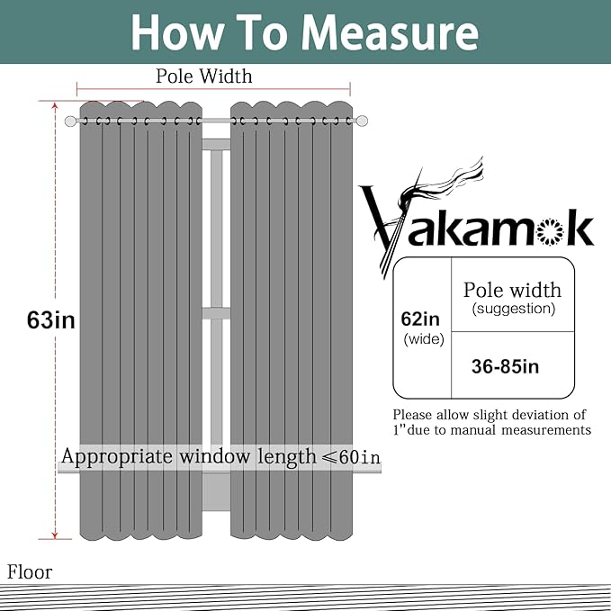Yakamok 63 Inch Long Blackout Curtains - Image 7