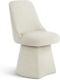 Swivel Dining Chair Mid Century Modern DeskChair High Back Upholstered Linen Fabric SideChair for Kitchen Diningroom Bedroom,Linen,1 Box