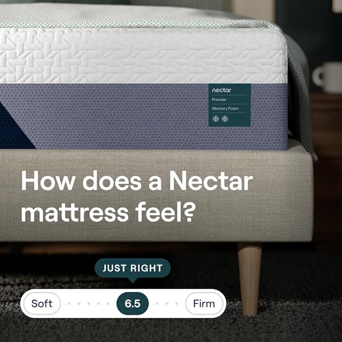 Nectar Premier 13” Twin Mattress - Medium Firm - Contouring Memory Foam - Cooling Upgrade - 2” Pressure Relief Layer - Mattress in a Box - 365-Night Trial & Forever Warranty
