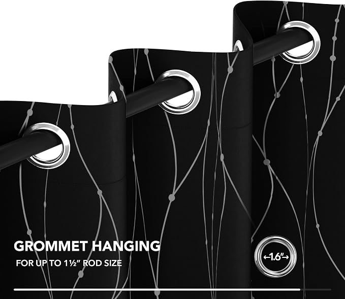 Deconovo Black Out Curtains for Living Room, 42 x 95 Inch Length 2 Panels Set - Image 7
