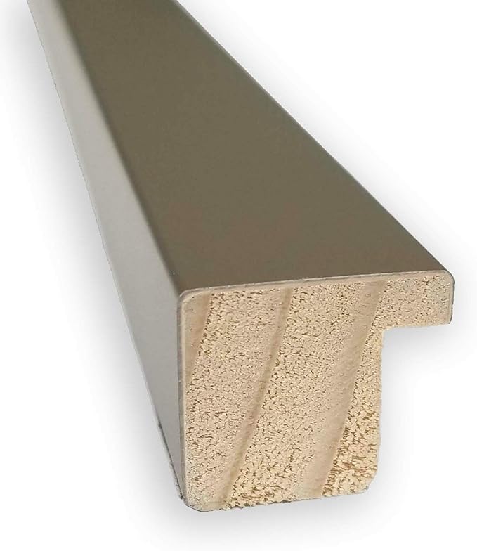 Amanti Art Grey Wall Mirror 31x41 Svelte Clay Grey Rectangle Bathroom Mirror for Wall Decor Living Room, X-Large Modern Wood Frame, Hangs Horizonally and Vertically, Bathroom Decor, Beveled Edge