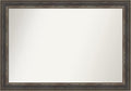 Amanti Art Brown Bathroom Mirror for Over Sink, 29x41 Alta Rustic Char Rectangle Vanity Mirror, Large Country Rustic Frame, Hangs Horizonally and Vertically, Bathroom Wall Decor, Non-Beveled Edge