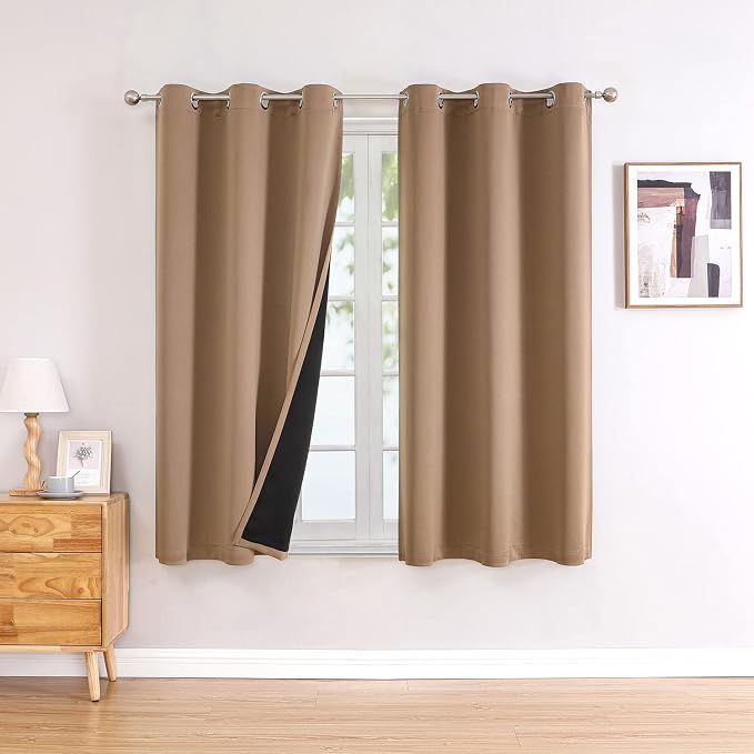 ChrisDowa 100% Blackout Curtains 63 inch Long by ChrisDowa