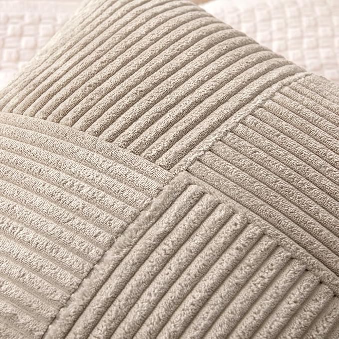 MIULEE Light Brown Decorative Throw Pillow Covers 16x16 Inch - Image 2