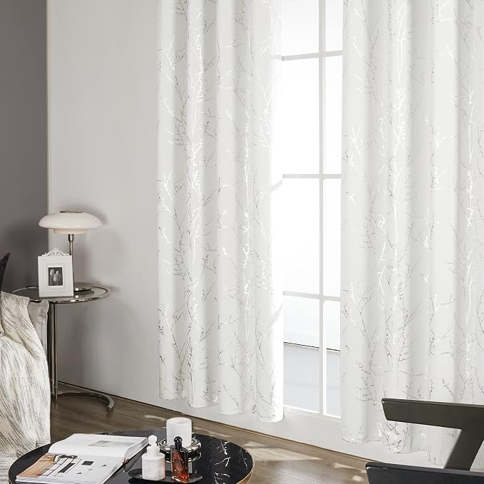 Deconovo White Curtains, Room Darkening Curtain, Thermal Insulated Noise - Image 4