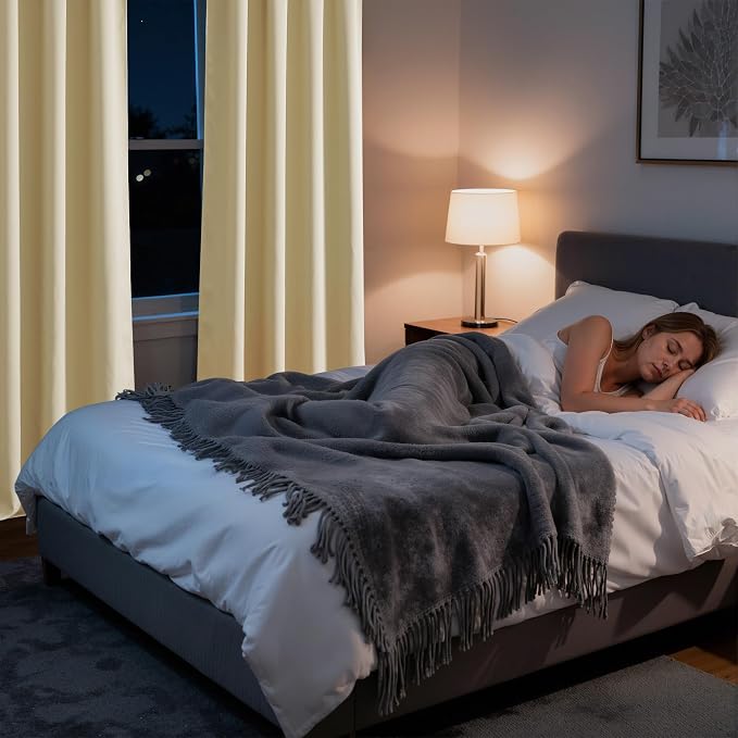 RYB HOME Bedroom Blackout Curtains 54 inches Long, 100% Blackout Thermal - Image 5