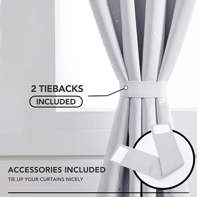 Deconovo Kitchen Curtains, Room Darkening Drapes, Thermal Insulated Soundproof - Image 4