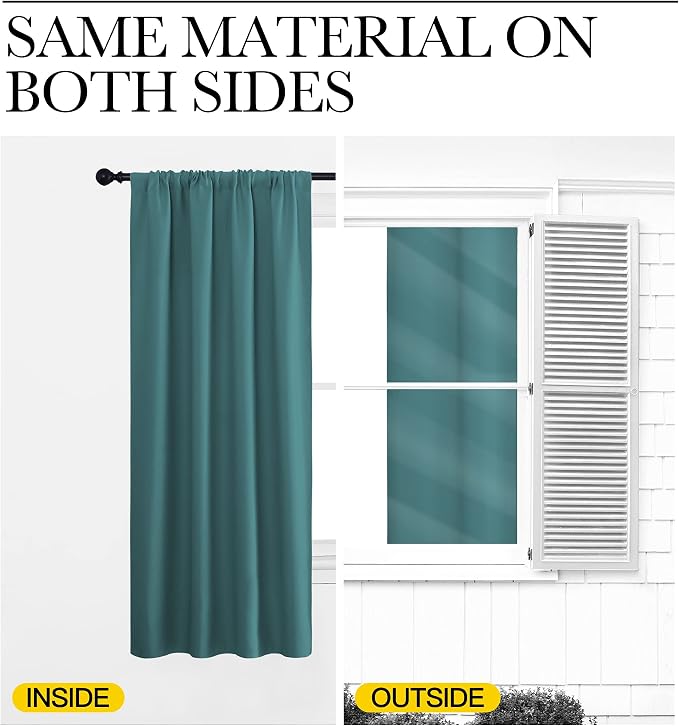 NICETOWN Blackout Curtain for Kitchen Window - Image 6