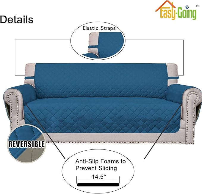 Easy-Going Reversible Loveseat Couch Cover - Image 3
