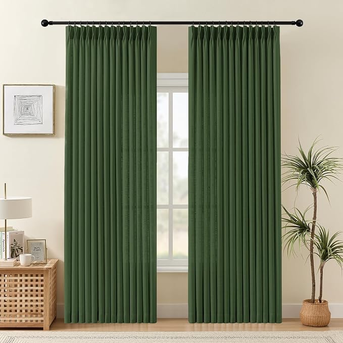 Pinch Pleated Sheer Curtains 84 Inches Long by IVAPUPU