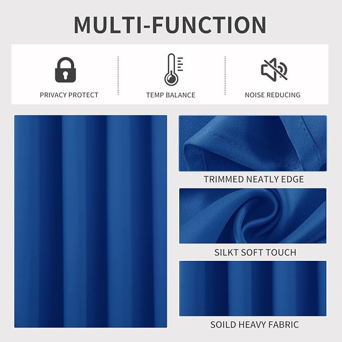Joydeco Blackout Curtains 84 Inch Length 2 Panels Set, Thermal Insulated Long - Image 4