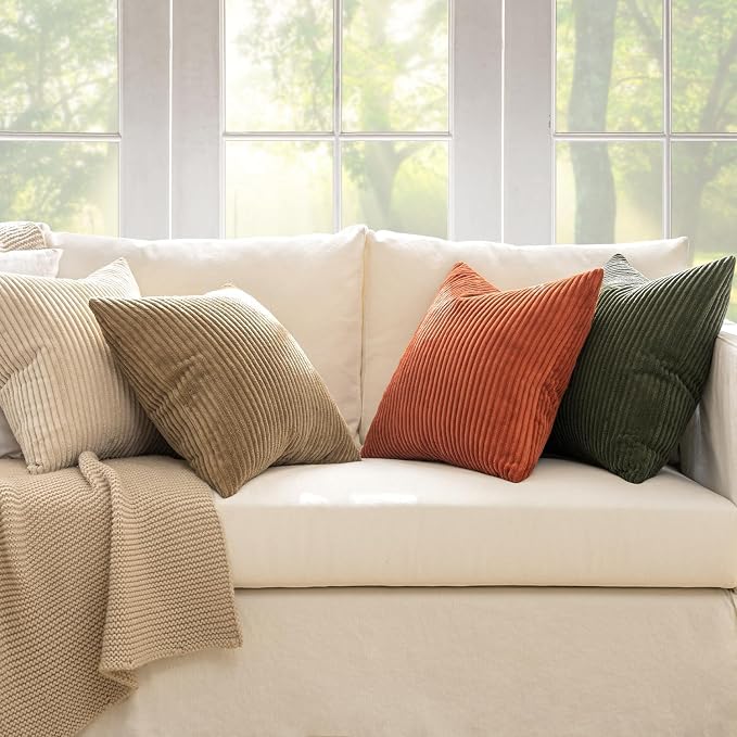 MIULEE Boho Farmhouse Throw Pillow Covers 24x24 Inch Set of 4 Mordern - Image 5