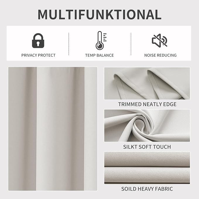 Joydeco Blackout Curtains 108 Inch Length 2 Panels Set, Thermal Insulated Long - Image 3