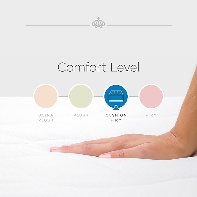 Kingsdown Cushion Firm Hybrid Mattress Queen Cooling Gel Memory Foam Layer Multi-Layered Motion Isolation Cool Sleep Quilted Top Luxury Mattresses, 13.5-Inch Passions Merridale