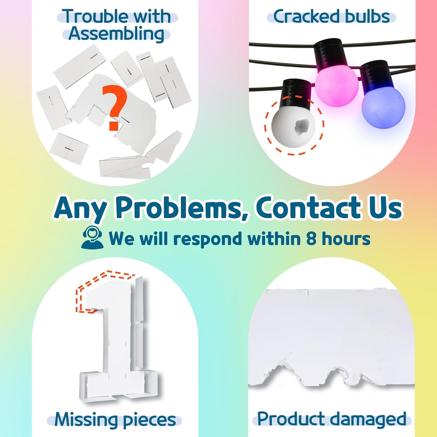 imprsv 3FT Colorful Marquee Numbers,18 Colors Number 1 with Remote, Light Up Numbers Sign for 1st Birthday Decorations Anniversary Party Decor, Pre-Cut Foam Board Kit, Mosaic Sign for Balloon