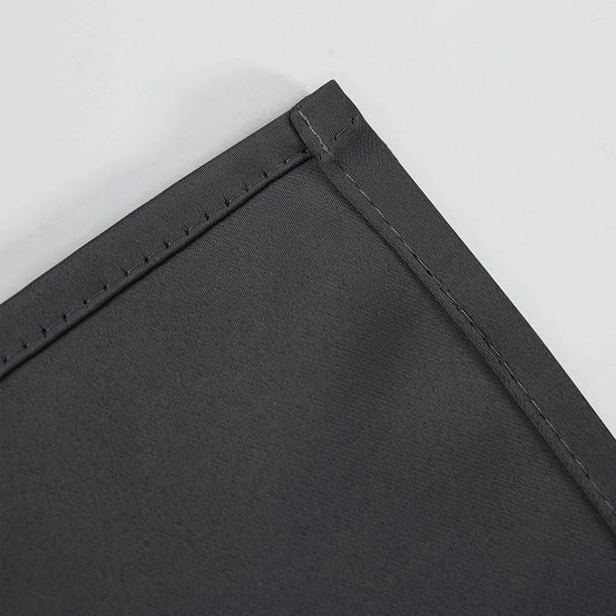 LEMOMO Blackout Curtains 52 x 84 inches Long Dark Grey Curtains Set of 2 Panels - Image 7