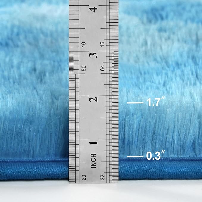 Large Shag Area Rugs 5 x 8, Tie-Dyed Plush Fuzzy Rugs - Image 6