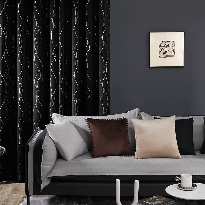 Deconovo Black Out Curtains for Kitchen, 42 x 54 Inch Length 2 Panels Set - Image 3