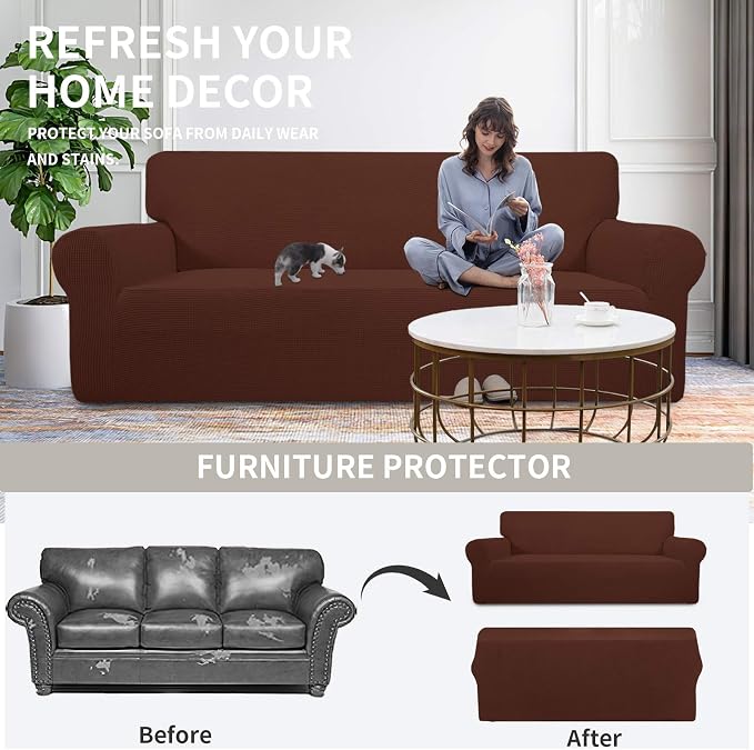 Easy-Going Stretch Oversized Loveseat Slipcover 1-Piece Sofa Cover Furniture - Image 4