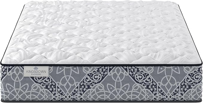 Kingsdown Firm Hybrid Mattress King Cooling Gel Memory Foam Layer Multi-Layered Motion Isolation Cool Sleep Quilted Top Luxury Mattresses, 13.5-Inch Passions Merridale