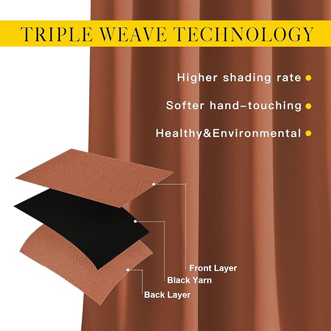 NICETOWN Blackout Window Curtains 72 inches Long, Thermal Insulated Grommet - Image 6