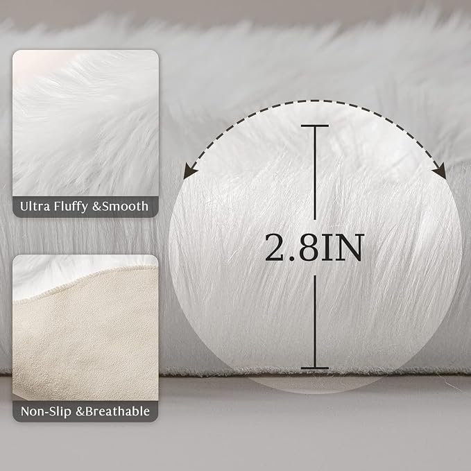 Ashler Faux Fur Rug - Image 3
