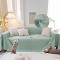 STACYPIK Light Green Waterproof Couch Cover for Dogs, Non-Slip Sofa Cover for 2 Cushion Sofa, Anti-Scratch Resistant Couch Covers, Washable Furniture Protector, Loveseat Cover for Living Room-71X118IN