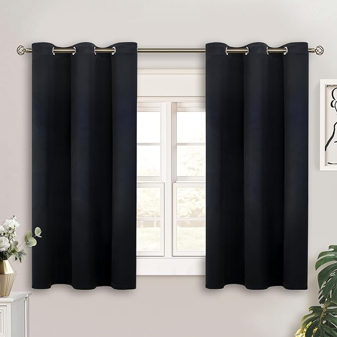 BGment Black Short Blackout Curtains by BGment