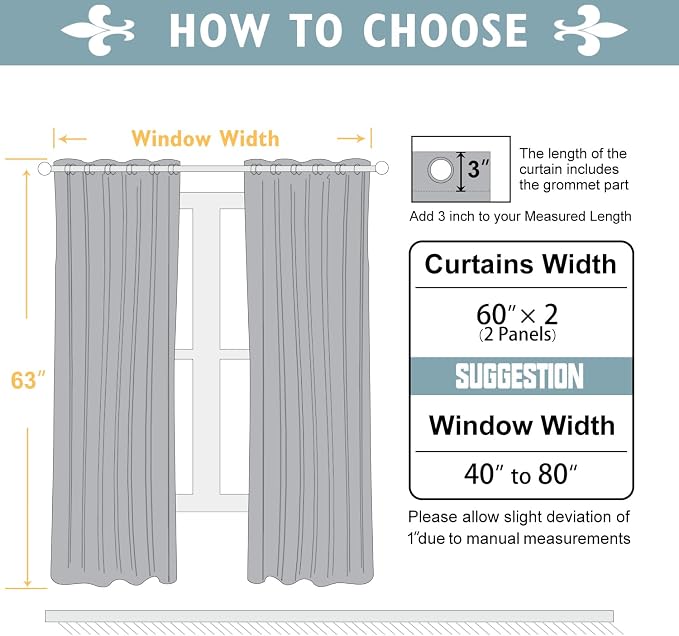 ChrisDowa 100% Blackout Curtains 63 inch Long - Image 6