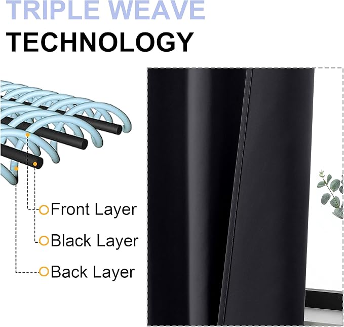 Simplebrand Ava Halloween Black Short Blackout Curtains - Image 5
