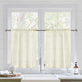 DWCN Ivory Sheer Curtains for Kitchen Windows by DWCN