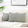 Fancy Homi 2 Packs Grey Lumbar Decorative Throw Pillow Covers 12x20 Inch by Fancy+Homi