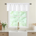 Valances for Windows, Light Filtering Faux Linen Textured Small Short Window by WelvetBLK