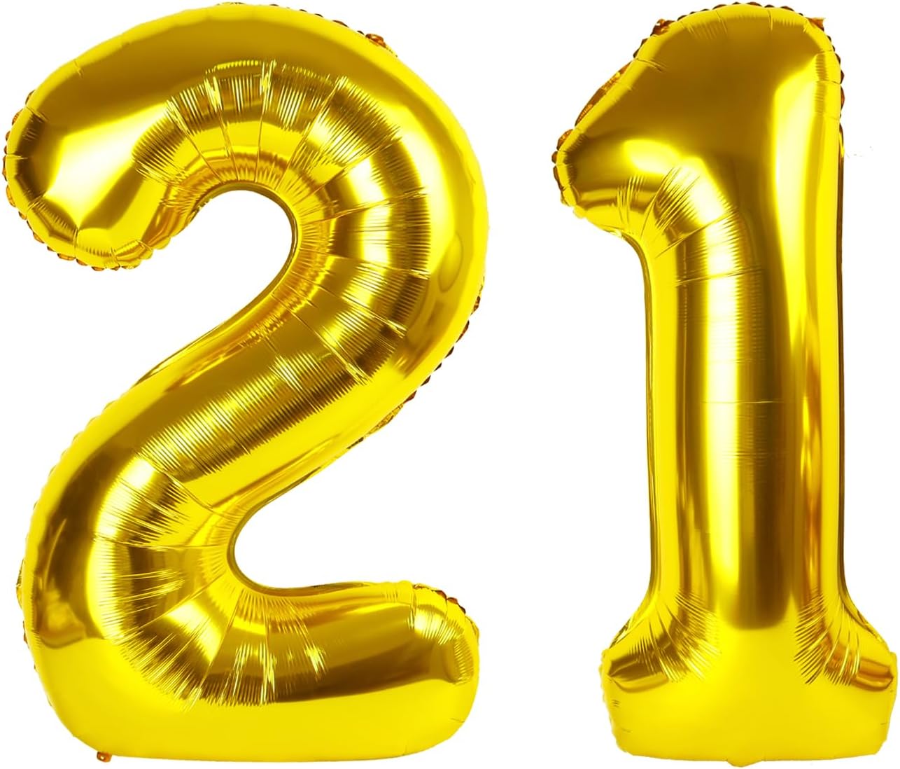 Gold Number 21 Balloon 40 inch, Numbers 21 12 Birthday Balloons for Boy Girl, Gold Foil 21 Balloon for 21 12 Birthday Party, Anniversary Celebration Decorations