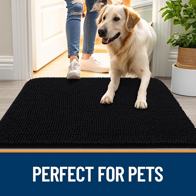 OLANLY Dog Door Mat for Muddy Paws 59x35, Absorbs Moisture and Dirt, Absorbent - Image 6