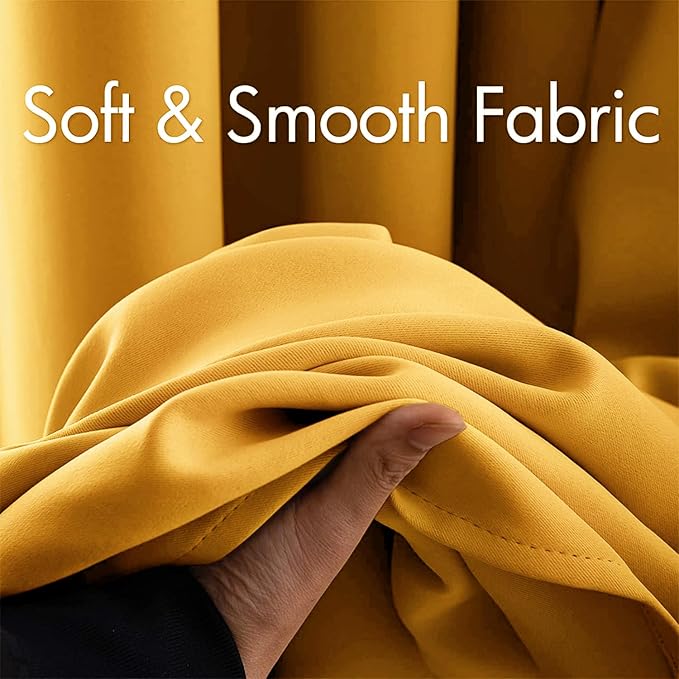 MIULEE Room Darkening Curtains Thermal Insulated Drapes Solid Window Treatment - Image 3