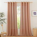 NICETOWN Rustic Linen 132 inch Long Curtains by NICETOWN