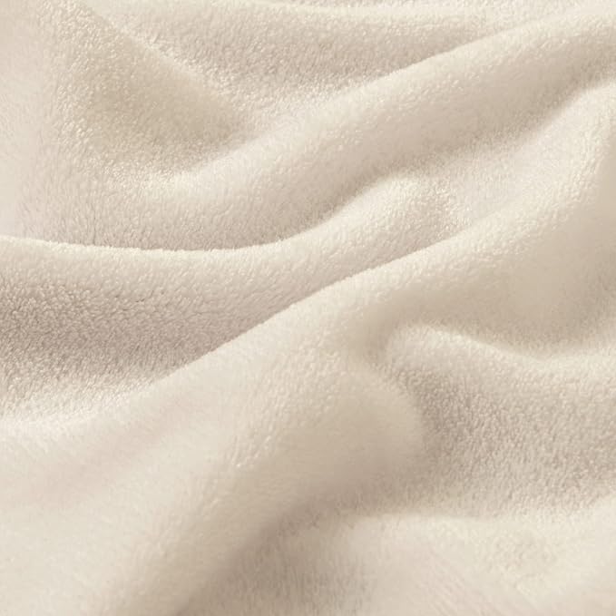 BEDELITE Fleece Blanket Twin Size Beige Throw Blankets - Image 4