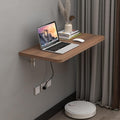 Pmnianhua 31'' Wall Mounted Drop Leaf Table, Folding Table, Fold Down Wall Desk, Floating Desk for Home Office, Small Space (Walnut)