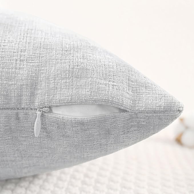 CaliTime Throw Pillow Covers Decorative 16 X 16 Inches Pack of 2 Cozy Chenille - Image 3