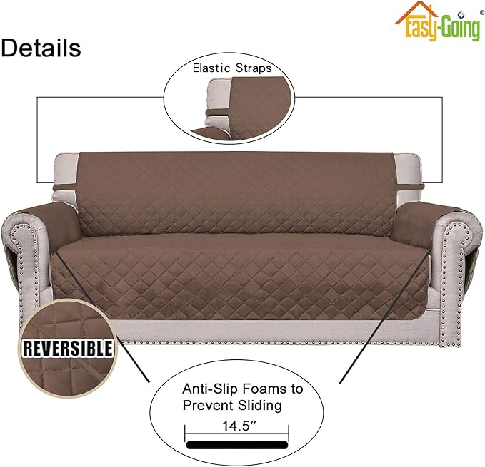 Easy-Going Chair Sofa Slipcover Reversible Sofa Cover Water Resistant Couch - Image 3