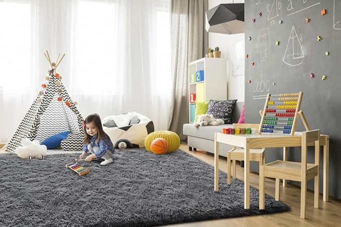 TWINNIS Super Soft Shaggy Rugs Fluffy Carpets, 5x8 Feet, Indoor Modern Plush - Image 4